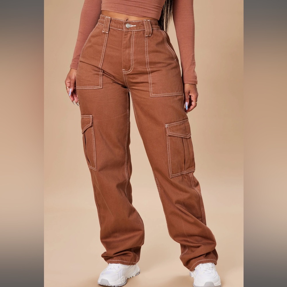 🤎Brown Cargo Pants Jeans - Size 11🤎